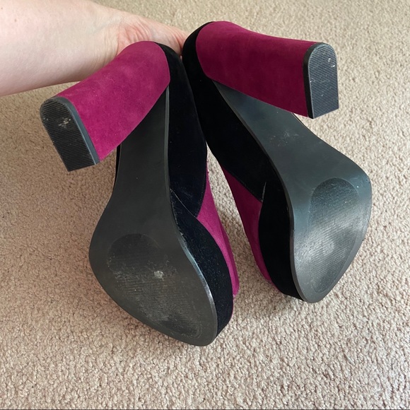 *SALE* Velvet Platform Heels Qupid - Picture 8 of 9